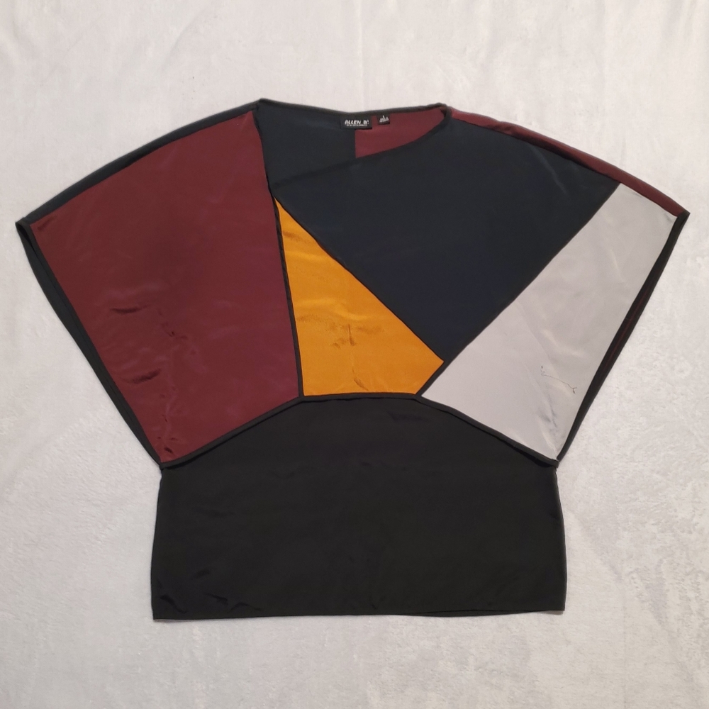 ⭐Unique Assymetrical Color Block Top